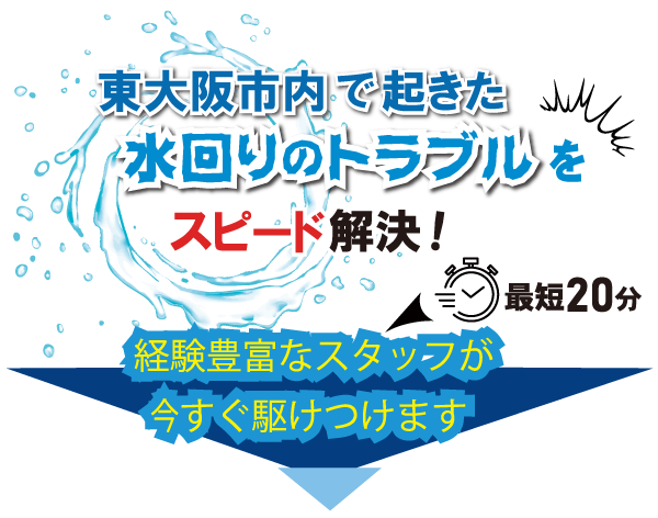 水回りのトラブルをスピード解決